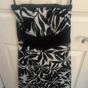 White House Black Market Black and White Floral Dress